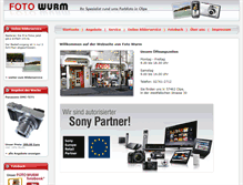 Tablet Screenshot of foto-wurm.de